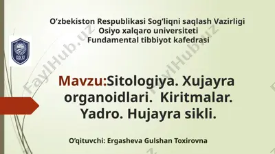 sitologiya — PPTX
