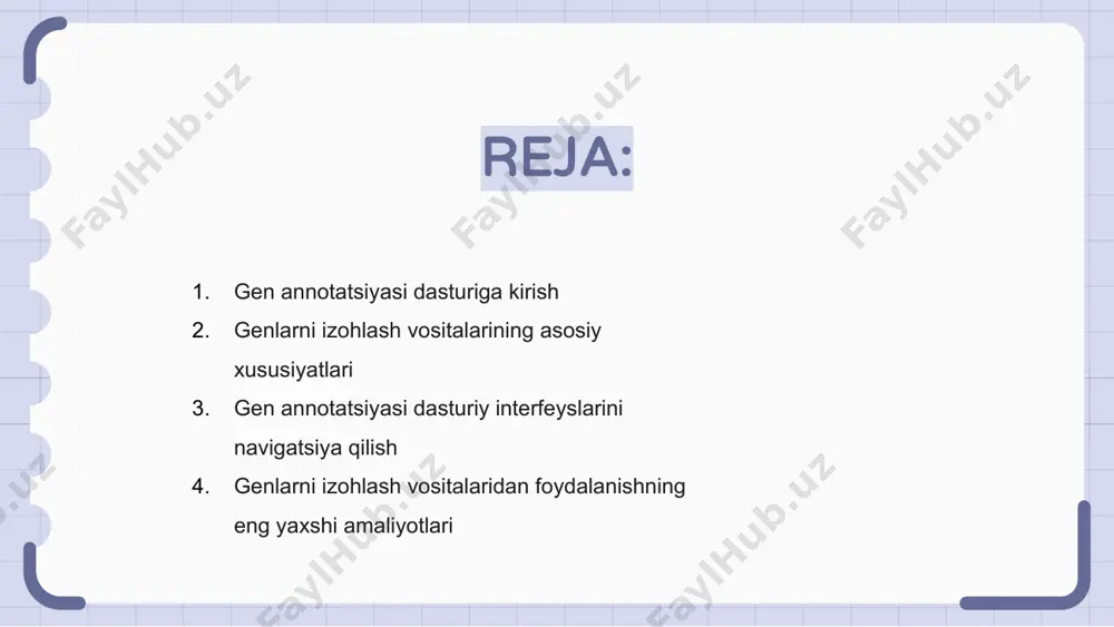 dasturiy interfeyslari birinchi qarashda juda qiyin bo'lishi mumkin, ammo tajribaga ega bo'lgan foydalanuvchilar aniq gen annotatsiyasi uchun mavjud vositalarning to'liq imkoniyatlaridan foydalanishga mohir bo'lishlari mumkin. genlarni izohlash vositalaridan foydalanishning eng yaxshi amaliyotlari gen annotatsiya dasturi haqida gap ketganda, tanishlik muhim ahamiyatga ega. ushbu vositalarning nozik tomonlarini tushunish aniq natijalarga erishish uchun juda muhimdir. genlarni izohlash vositalaridan foydalanishning eng yaxshi amaliyotlari muntazam yangilanishlarni, chuqur o'qitishni va keng qamrovli tahlil qilish uchun turli xil dasturlarning kombinatsiyasidan foydalanishni o'z ichiga oladi. eng so'nggi ishlanmalardan xabardor bo'lish va gen annotatsiyasi dasturiy ta'minotidagi ko'nikmalaringizni doimiy ravishda oshirish orqali siz yuqori sifatli tadqiqot natijalarini ta'minlashingiz mumkin. turli xil gen annotatsiya dasturlarini solishtirish gen annotatsiyasi dasturi genetik ma'lumotni talqin qilishda muhim rol o'ynaydi. turli xil vositalar tadqiqotchilarga gen tuzilishi va samarali ishlashini tahlil qilishda yordam beradigan noyob xususiyatlarni taklif etadi. gen annotatsiyasi dasturlari o'rtasidagi o'xshashlik va farqlarni tushunish tadqiqotchilarga o'zlarining maxsus tadqiqot ehtiyojlari uchun eng mos vositani …