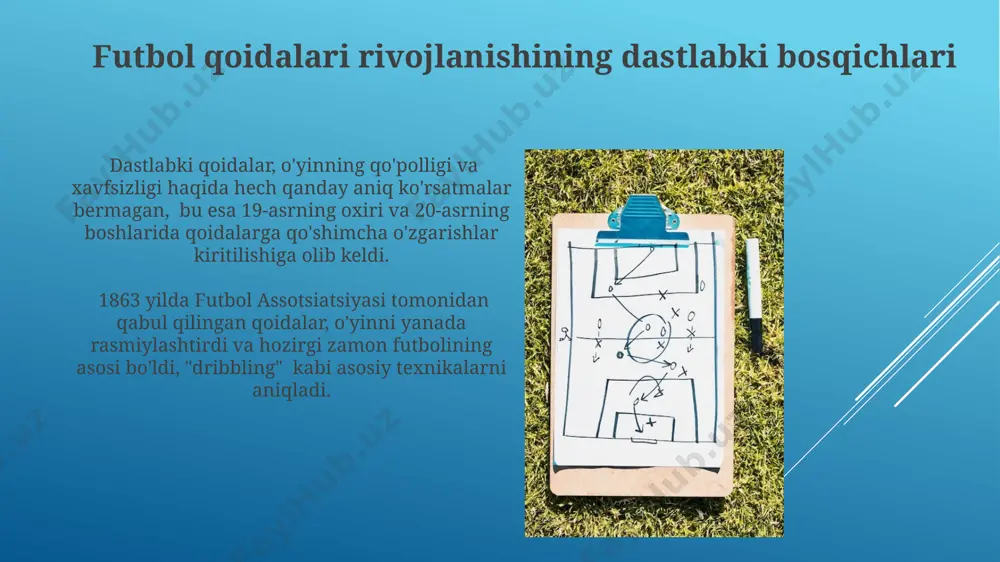 futbol oʻyin qoidalarining rivojlanish tarixi - Page 4