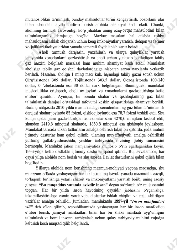 lar armiyasi vujudga kelgan bir sharoitda o’zbekistonda yuz minglab yangidan - yangi ish o‘rinlari tashkil etilmoqda. buning yana bir ahamiyatli tomoni shundaki, bu yerda yangi ish o‘rinlarini yaratishning o‘ziga xos mexanizmlari tarkib topib, bir qator yo‘nalishlar bo‘yicha izchil amal qilib kelmoqda. so‘nggi yillarda ish haqi, pensiya, stipendiya va nafaqalar miqdorini oshirish, jismoniy shaxslar daromadidan olinadigan soliq miqdorlarini kamaytirish, inflyatsiya darajasini pasaytirish bo‘yicha ko‘rilgan chora-tadbirlar natijasida aholining yalpi va real daromadlari sezilarli ravishda oshdi, uning xarid qobiliyati barqaror suratda o‘sib bormoqda. jumladan, 2009-yilda 2000-yilga nisbatan o‘rtacha ish haqi 28,5 barobar, pensiyalarning o‘rtacha miqdori qariyb 18 barobar, aholi jon boshiga nisbatan pul daromadlari esa 12 barobar oshgan boisa, birgina 2020-yilning o‘zida byudjet tashkilotlari xodimlarining ish haqi, pensiyalar, nafaqa va stipendiyalar miqdori 26,5 foizga, aholining real daromadlari yil mobaynida 17,5 foizga ortdi. umuman, aholi jon boshiga real daromadlar 2000-yilga nisbatan 8,6 marta, o‘rtacha ish haqi esa iste’mol savatchasi qiymatidan 4 martadan ko‘proq oshdi. …