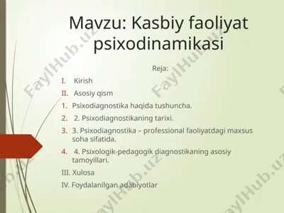 psixodiagnostika — PPTX