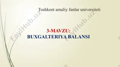 buxgalteriya balansi — PPTX
