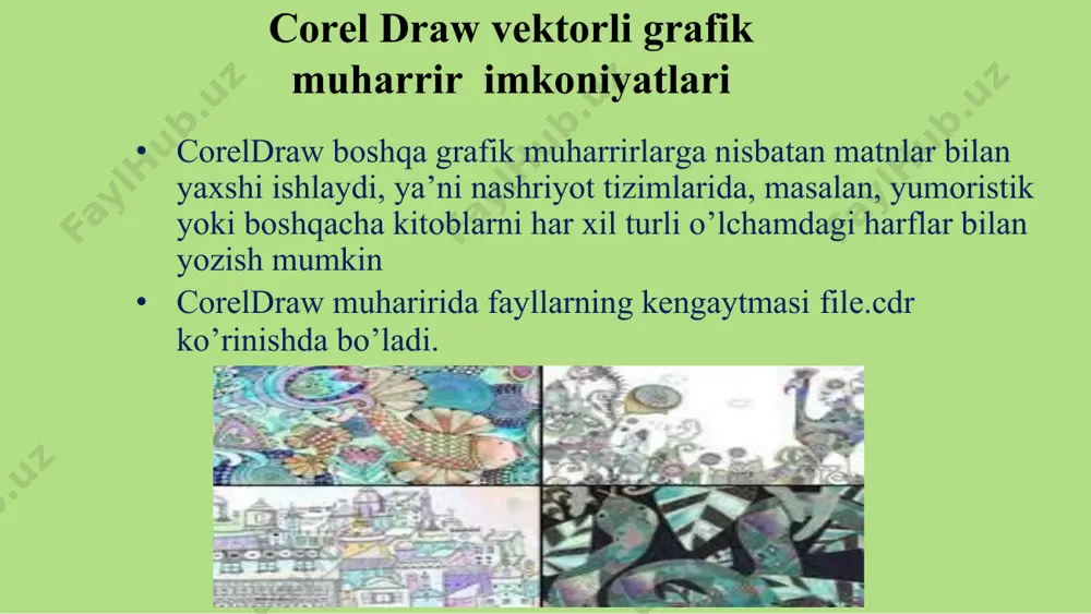 coreldraw - vektorli grafik muharririda ishlash asoslari. ikki va uch o‘lchovli grafika - Page 4
