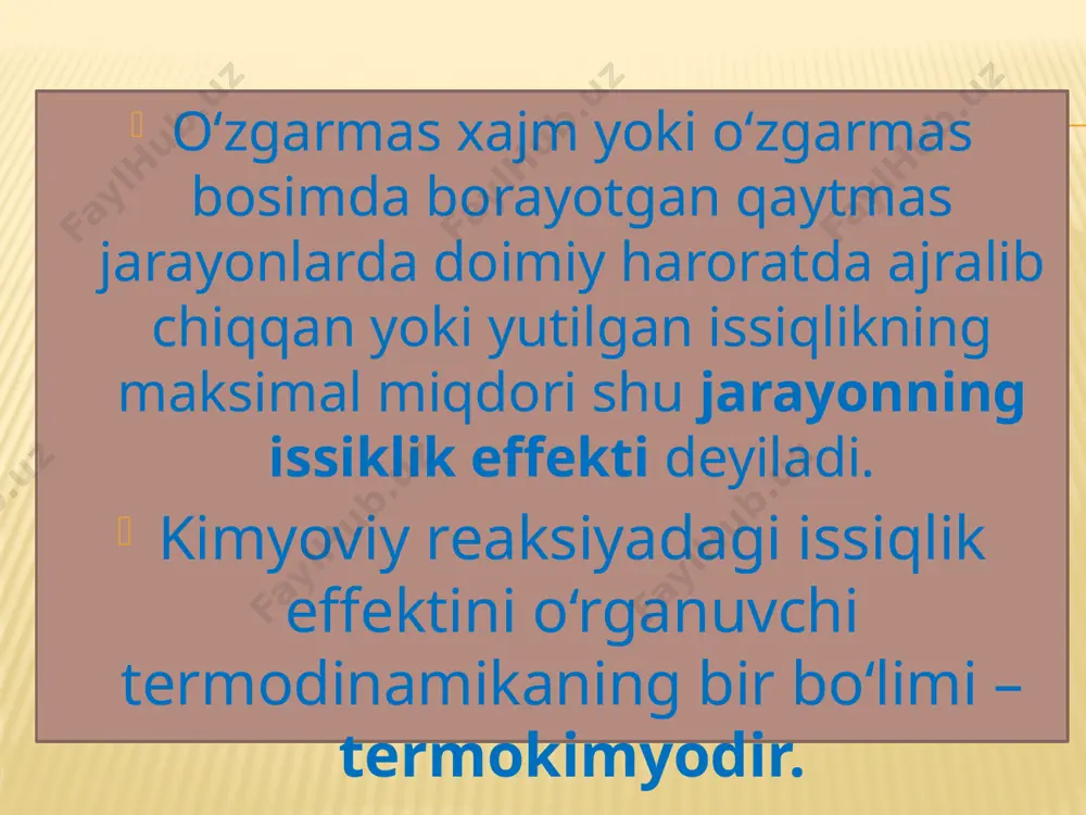 termokimyo. gess qonuni. krixgoff qonuni. issiqlik sig’imi va uning xillari. - Page 5