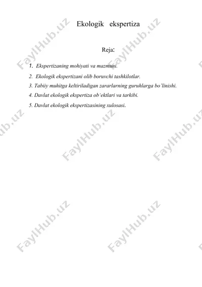 ekologik ekspertiza — DOC