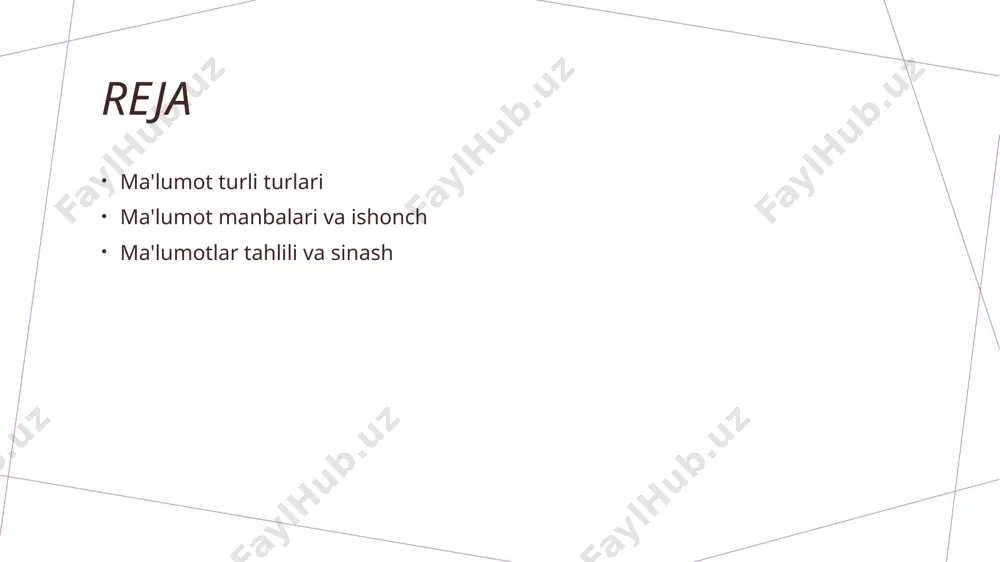 a foydalanishini ko'rsatadi. 4 ma'lumotlarni qayta ishlash ma'lumotlarni qayta ishlash, ularni yangi bilim va tajribalar bilan bog'liq qilib o'rganish jarayonidir. bu, ma'lumotlarni tahlil qilish va yangi g'alaba olishda muhim ahamiyatga ega. ma'lumot turli turlari: tahlil va muhokama. ma'lumot turli turlari, ularning tahlil va muhokamasini o'rganamiz. ma'lumotlar, ma'lumotlar turlari, ularning asosiy xususiyatlari va ularning tahlili va muhokamasi kabi mavzularni tushunishga harakat qilamiz. photo by kostiantyn vierkieiev on unsplash ma'lumot turli turlari: texnologiyalar va innovatsiyalar. ma'lumotlar manbalarining turlari ma'lumotlar kutubxonalar, internet resurslari, va so'zli manbalar kabi turli manbalar orqali amalga oshiriladi. ma'lumotlarning ishonchliligi ma'lumotlarning to'g'ri va ishonchliligini tekshirish uchun manbalar va ularning mualliflari haqida ma'lumot qanchalik muhimdir. ma'lumotlar tahlili ma'lumotlar tahlili, ma'lumotlarni to'plam va turlariga ajratib, ularni tushuntirish va qanday maqsadga muvofiq ishlatishni o'rganishga yo'l beradi. ma'lumotlarning ta'siri ma'lumotlar qabul qilish va analiz qilishning, shuningdek, ma'lumotlar asosida qaror qabul qilish jarayoniga qanday ta'sir qilishi haqida tushunishga yordam beradi. ma'lumotlar manbalari va ularning …
