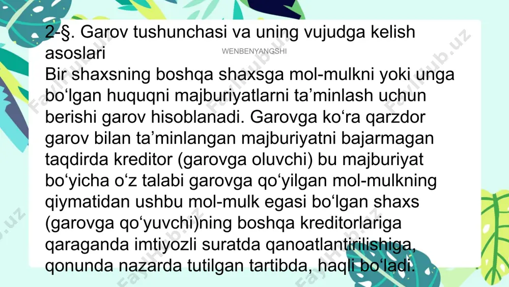 majburiyatlarning bajarilishini taminlash - Page 5