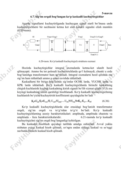 ko‘p kaskadli kuchaytirgichlar — DOCX