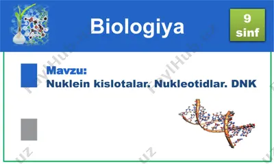 nuklein kislotalar. nukleotidlar. dnk — PPTX