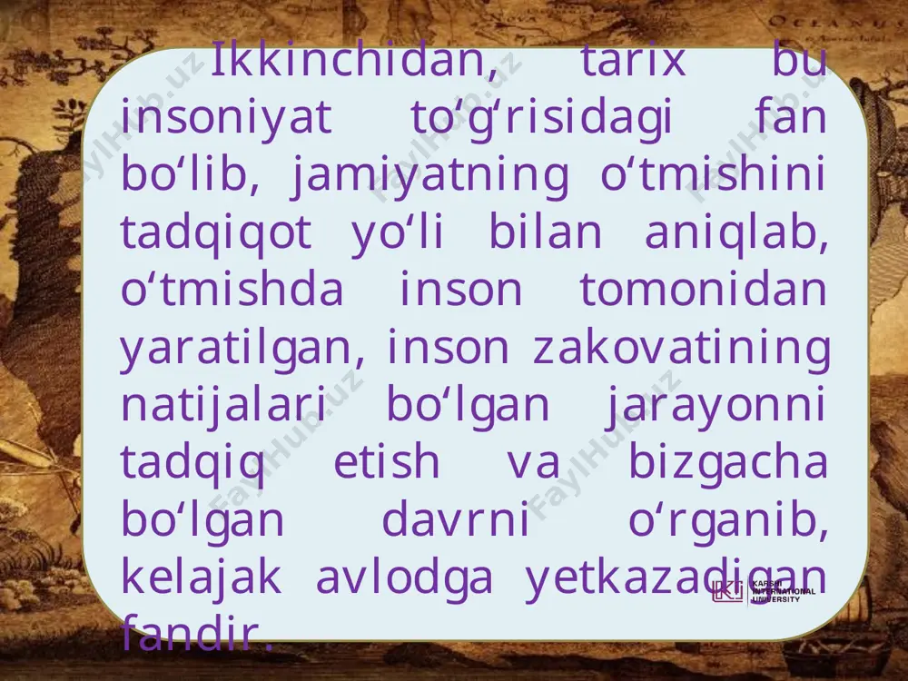 o‘zbekistonning eng yangi tarixi fanining ob’ekti, predmeti va metodologik asoslari - Page 5