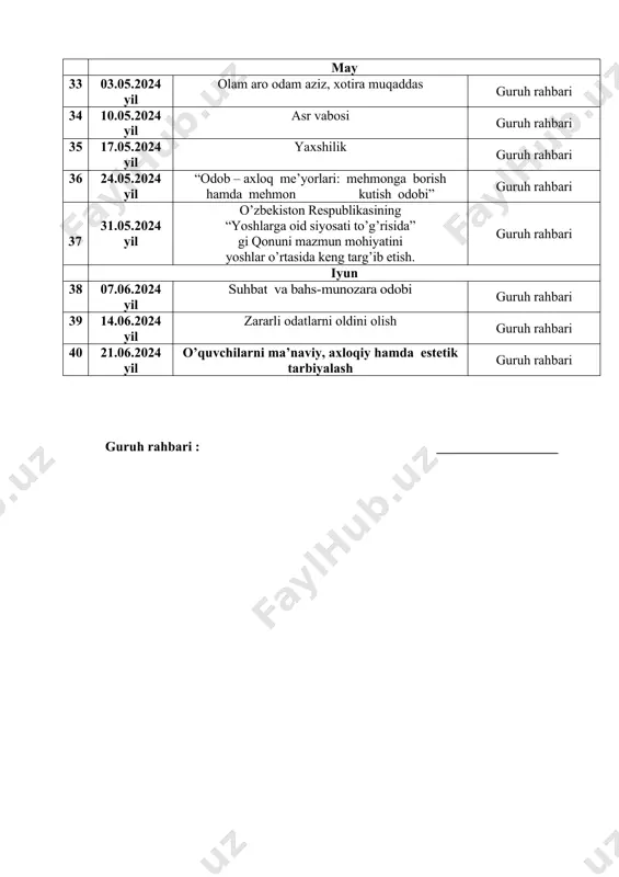 ma'naviyat soati mavzulari - Page 3