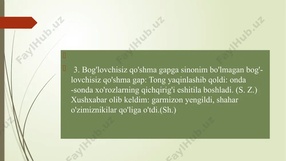 bog'lovchisiz qo'shma gaplar va tinish belgilari - Page 5