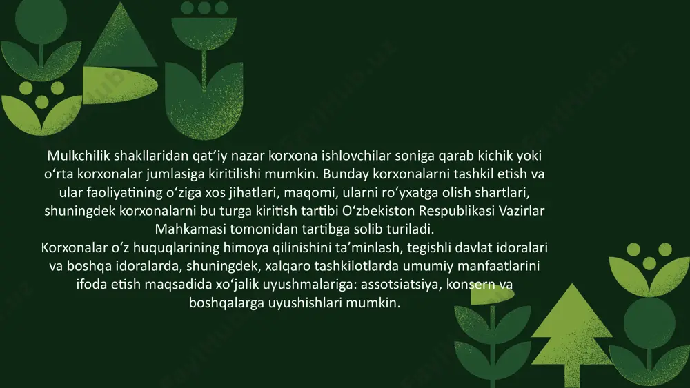 korxona tushunchasi,turlari va vazifalari - Page 5