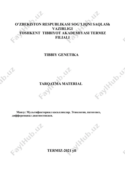 tibbiy genetika — DOC
