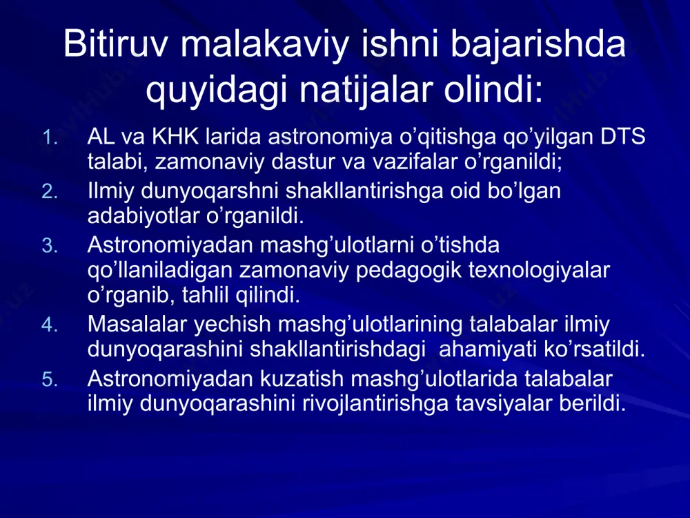 astronomiyadan amaliy mashg’ulotlarda ilmiy dunyoqarashni shakllantirish - Page 4