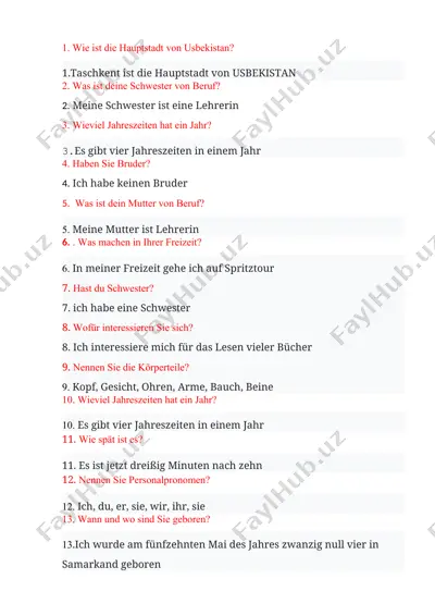 deutsch übungen — DOCX