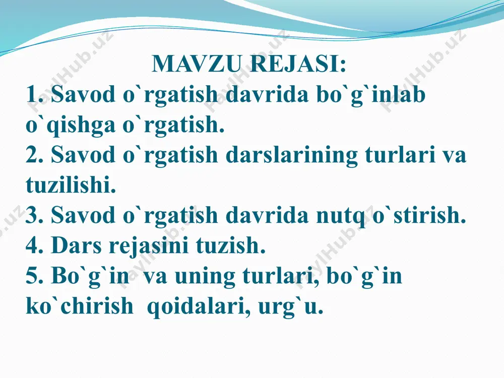 z. mana, bosma sh, sh harflar birikmasi, mana, yozma sh, sh harflar birikmasi. bu harflar birikmasi ikki harf bilan yozilsa-da, bitta tovushni ifodalaydi. o`qiganimizda sh deb o`qiymiz, ya’ni s va h deb o`qilmaydi. bo`g`inga bo`linganda ham bu harflar birikmasi birgalikda bo`g`inga ko`chiriladi. bugun darsimizga “quvnoq poyezd” mehmonga kelgan.(multimedia slaydi ko`rsatiladi) uning vagonchalaridagi bo`g`inlarni diqqat bilan kuzating va o`qing. - shar – sha – ra - sharshara so`zidagi harflar birikmasi bo`g`inga qanday bo`lingan? harflar birikmasi birgalikda bo`g`inlarga ajratilgan. - biz bundan oldin ham harflar birikmasi bilan tanishgan edikmi? - ha, ng harflar birikmasi bilan tanishgan edik. - harflar birikmasi nechta tovushni ifodalaydi? - bitta tovushni ifodalaydi. o`quvchilarga turli mevalar va sabzavotlar shablonlari ko`rsatiladi. ular ichidan sh tovushi qatnashganlarini topish talab qilinadi. sabzavotlardan: karam, bodring, sabzi, pomidor, sholg`om, piyoz, kartoshkalarning; mevalardan: olxo`ri, anor, behi, shaftoli, olma, uzum, nok, olchalarning shablonlari ko`rsatiladi. o`quvchilar sholg‘om, kartoshka, shaftoli shablonlarini tanlaydilar. so`zlar bo`g`inga bo`ldiriladi. sh tovushining …