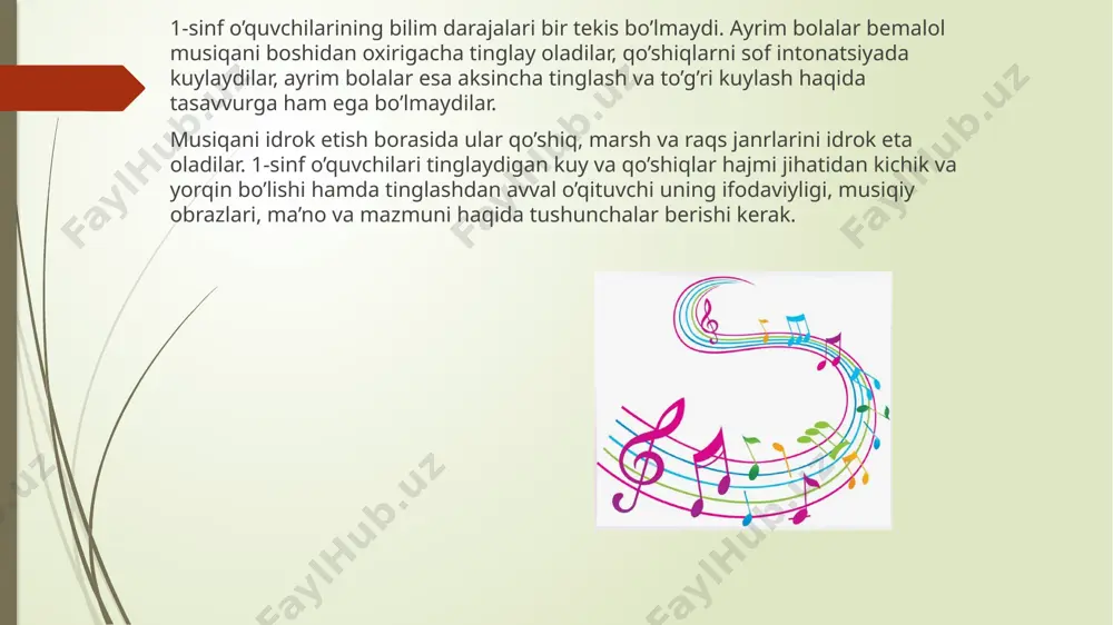 .nishonova va boshqalar “pedagogika tarixi” – t.: “o’qituvchi” nashriyot, 1996-yil; m.o.inomova “pedagogika ma’ruzalar matni’’- t.: “tdpu” nashriyoti, 2000-yil; g.m.sharipova “boshlang’ich sinflarda musiqa o’qitish uchun metodik qo’llanma”- t: rtm nashriyoti 2001-yil; g.m.sharipova “musiqa va uni o’qitish metodikasi”-t: “turon-iqbol” nashriyoti 2011-yil; x.boymirzayev va boshqalar “musiqa o’rganish metodikasi”-t: “o’qituvchi” nashriyoti 1995-yil. image1.png image2.png image3.png image4.png image5.png /docprops/thumbnail.jpeg