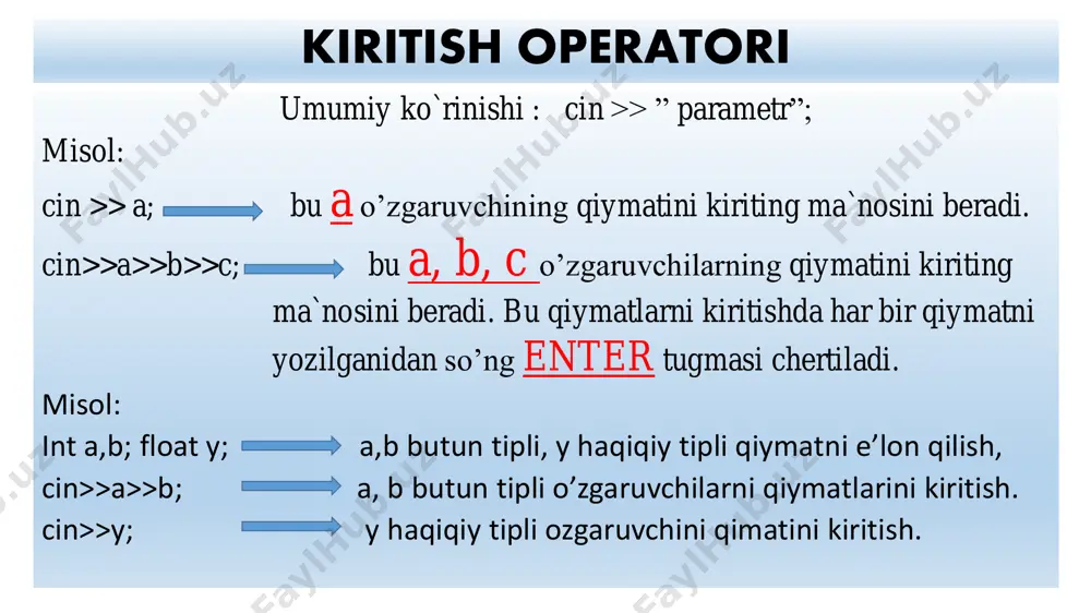 c++ dasturlash tilida chiziqli jarayonlarni darturlash - Page 5