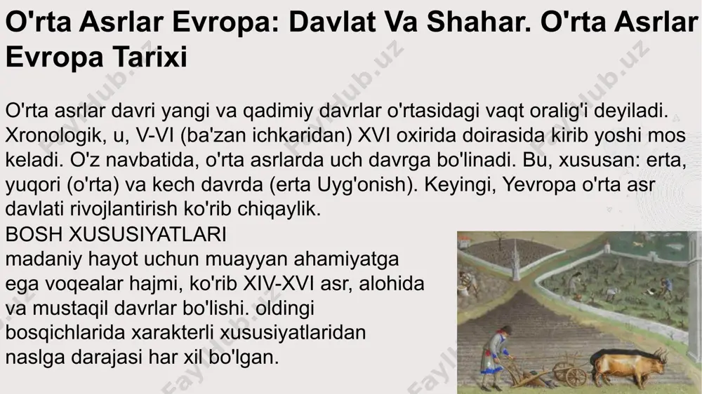 etuk, keyingi o'rta asrlardayoq o'z ichiga oladi. bundan tashqari, vaqt feodalizm anglatadi. g'arbiy evropa tavsifi yevropa qit'asidagi ko'plab davlatlar sabab va biz bugungi kunda ularni ko'rishingiz mumkin bo'lgan shaklda ishlab chiqilgan, bu davrda murakkab jarayonlar, mavjud. antik ko'p kimdan kam vaqt madaniyat. shunga qaramay, barcha ba'zi o'sish bor edi. 4 fan va madaniyat ko'p urushlar va fuqarolarning turli janjallari g'arbiy yevropa natijasida qattiq urdi qilindi. noyob qadimiy shaharlar, ayrim butunlay vayron qilindi. deyarli hunarmandchilik rivojlantirish to'xtadi. falsafa va ilm-fani rivojida qotib. ijtimoiy rivojlanish kelsak, keyin, biz muhim taraqqiyot gapirish mumkin. bu bir marta va barcha uchun, qullikni bekor aslida va qonun oddiy odamlar ko'p odamlar tomonidan tan olinmagan qaysi bir pozitsiya bartaraf. tufayli aholi o'rtasida xristianlikning faol joriy etish aniq axloqiy va ma'naviy tamoyillariga shakllanishini kuzatiladi. asosiy qadriyatlar, imon va sevgi umid qila boshladi. u xudo va vaqtda odamlarning ongida kuchli ta'sir etdi, boshqalar uchun sevgi targ'ib.fzodagonlarga feodal, ruhoniylar va …