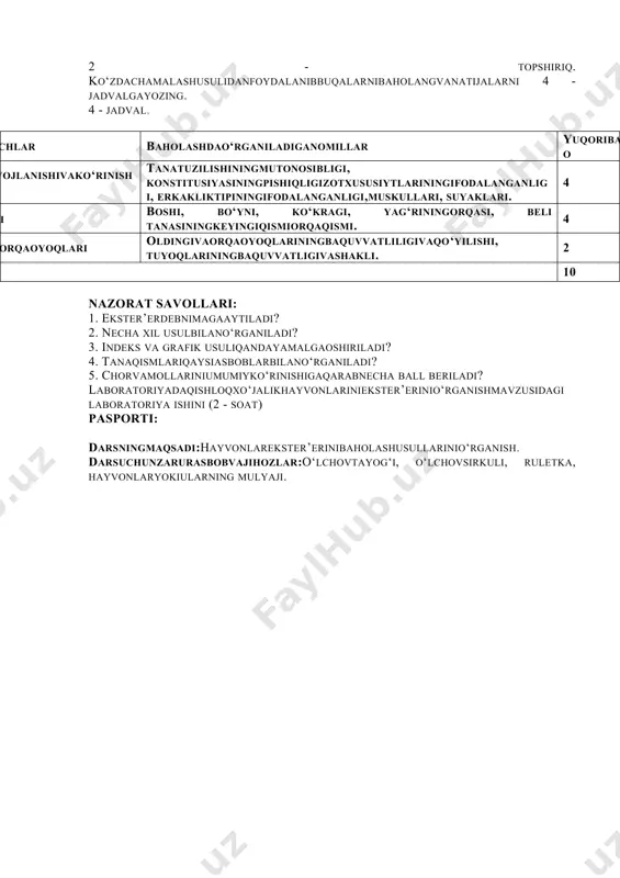 qishloq xo‘jalik hayvonlarini ekster’erini o‘rganish - Page 5