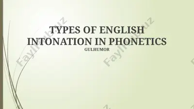 types of english intonation in phonetics — PPTX
