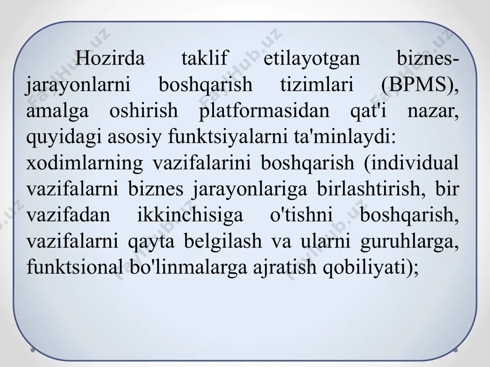 biznes jarayonlarini boshqarish tizimlari - Page 5