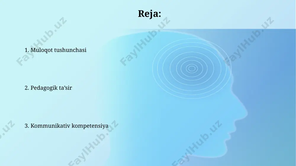 larning aniq tanlanishi muhim ahamiyat kasb etadi. kommunikativ kompetensiyaning tarkibiy qismlari muvaffaqiyatli kommunikativ harakatlar uchun 4 asosiy komponent muhim: lingvistik, pragmatik, ijtimoiy va kognitiv kompetensiyalar. ular bir-biri bilan chambarchas bog'liq. kommunikativ kompetensiya 3 darajada baholanishi mumkin: boshlang'ich (a1-a2), o'rta (b1-b2) va yuqori (c1-c2) darajalar. har bir daraja aniq ko'rsatkichlar va mezonlar bilan belgilanadi. o'qituvchining muloqot kompetensiyasi o'qituvchining muloqot kompetensiyasi diagnostik testlar yordamida baholanadi, bu unda kamida 3 ta muhim ko'nikmani: tinglash, gapirish va yozish ko'nikmalarini aniqlashga yordam beradi. o'qituvchining muloqot kompetensiyasi 5 ta asosiy komponentdan iborat: lingvistik, diskursiv, pragmatik, ijtimoiy va madaniy, ularning har biri o'quv jarayonining samaradorligiga ta'sir ko'rsatadi. muloqotdagi to'siqlar va ularni bartaraf etish madaniy farqlar, jumladan, nonverbal imo-ishoralar va ijtimoiy normalar, muloqotdagi 25% tushunmovchiliklarga olib kelishi mumkin, shuning uchun madaniy sezgirlikni oshirish kerak. til to'siqlari, masalan, lug'aviy yoki stilistik farqlar, muloqotning 40% gacha qismini buzishi mumkin, shuning uchun tarjimon yordamidan foydalanish muhim. kommunikativ kompetensiyani rivojlantirish usullari onlayn …