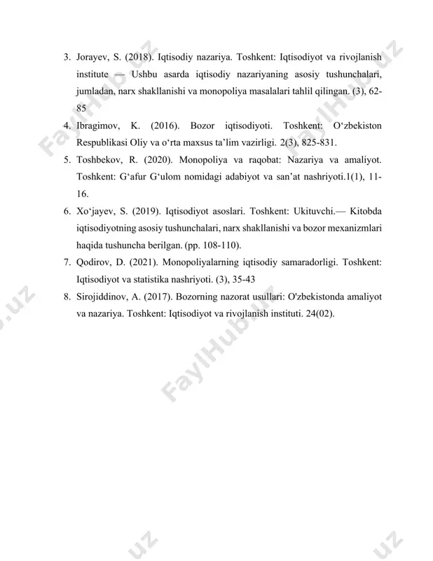 narxning mohiyati va shakilanish xususyatlari va manopoliya - Page 5