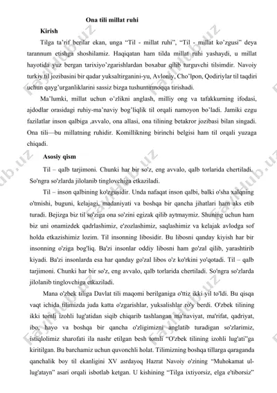 ona tili millat ruhi — DOCX