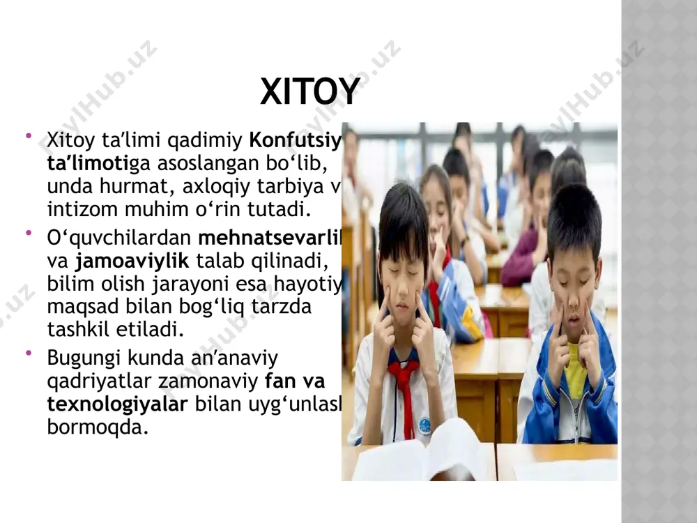 ni taʼminlaydigan eng qadimiy va abadiy qadriyatdir. tarbiya — shaxsda muayyan jismoniy, ruhiy, axloqiy, maʼnaviy sifatlarni shakllantirishga qaratilgan amaliy pedagogik jarayon; tarbiya-insonning jamiyatda yashashi uchun zarur boʻlgan xususiyatlarga ega boʻlishini taʼminlash yoʻlida koʻriladigan chora tadbirlar yigindisi. tarbiya jarayoni mohiyati va uning jamiyat taraqqiyotidagi o‘rni. tor ma’nodagi tarbiya deganda pedagogik jarayon sharoitida ta’lim maqsadini amalga oshirish uchun pedagog va tarbiyalanuvchilarning maxsus tashkil etilgan faoliyati tushuniladi. ushbu holatda pedagoglarning tarbiyaviy faoliyati tarbiyaviy ish deb ataladi. keng ma’noda tarbiya shaxsga jamiyatning ta’sir etishi, ijtimoiy hodisa sifatida qaraladi. mazkur holatda tarbiya ijtimoiylashtirish bilan uyg‘unlashadi. tarbiyaning maqsadi – har tomonlama barkamol shaxsni shakllantirish. tarbiya mazmuni-deganda, qo‘yilgan maqsad va vazifalar bilan bog‘liqlikda ta’lim oluvchilarning egallashi lozim bo‘lgan bilim, malaka, e’tiqod, shaxs sifati va xarakteri, xulq-atvor tizimi tushuniladi. tarbiyaning umumiy vazifalari: jamiyat a’zolarining maqsadga yo‘naltirilgan rivojlanishi hamda ularning qator ehtiyojlarini qondirish uchun shart-sharoit yaratish; jamiyat rivoji uchun zarur bo‘lgan ijtimoiy madaniyatga mos etarlicha hajmdagi “inson kapitali”ni tayyorlash; …