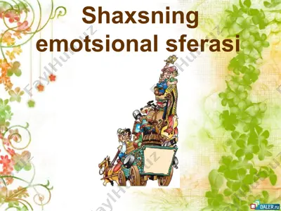 shaxsning emotsional sferasi — PPT