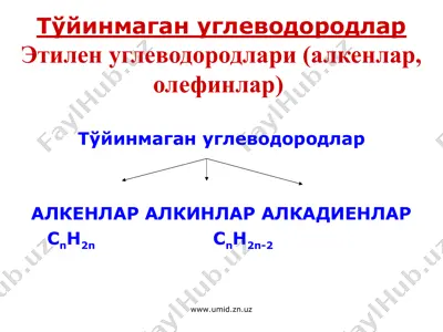 тўйинмаган углеводородлар — PPT
