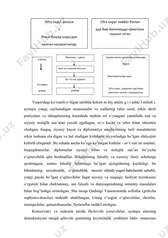 i qarashni – ishonchli bilim qilib ko’rsatishga urinishlari sababli ular nafratga loyiq bo’ldilar. sofizmning mohiyatini shox” sofizmi misolida tushuntirsak, unda muhokamaning quyidagicha sxemada qurilishini ko’ramiz: yo’qotmagan narsang o’zingda bor sen shoxingni yo’qotgan emassan demak, sening shoxing bor bu kabi sofizmlarning paydo bo’lish sabablari hozingi mantiqda quyidagilardan iborat deb tushuntiriladi: 1) tezisni almashtirish; 2) xulosa chiqarish qoidalarini buzish; 3) xato fikrlarni to’g’ri deb qabul qilish; 4) turli xil ma’noli tushunchalarni qo’llash. masalan, yer deganda, tuproq, quruqlik, maydon kabi 8ta narsa tushuniladi. yuqoridagi misolda muhokama shakliga ko’ra sillogizmning birinchi figurasi ko’rinishida qurilgan, u shaklan to’g’riga o’xshab ko’rinadi, lekin uning qoidalaridan biri: kichik asos tasdiq hukm bo’lishi kerak, degan qoida buzilgan, mulohaza inkor hukm bo’lib qolgan (sen shoxingni yo’qotgan emassan). ko’rib turibmizki, sofizm - suhbatdoshni aldash usuli. seneka uni fokuschilarning san’atiga qiyos qiladi. aristotel esa, sofistlarni “qalbaki donishmandlar” deb atagan. u yozadi: “sofistika chinakkam donishmandlik emas, qalbaki donishmandlikdir, va, sofist – bu chinakkam …