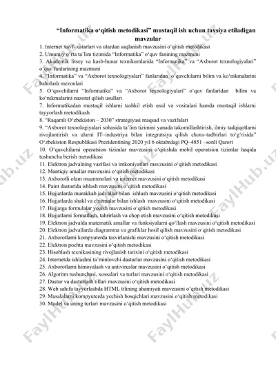 informatika o‘qitish metodikasi — DOCX