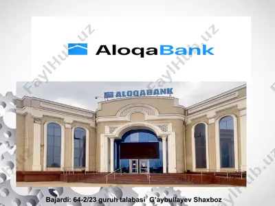 aloqabank haqida umumiy ma’lumot — PPTX