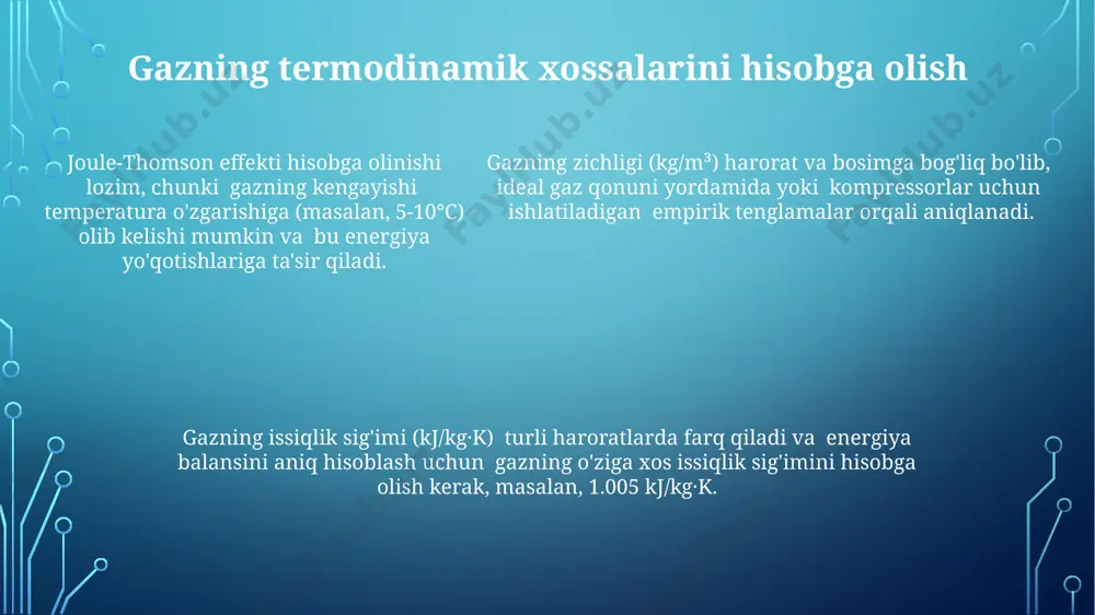 gaz haydash tizimlarida energiya balansini hisoblash - Page 5