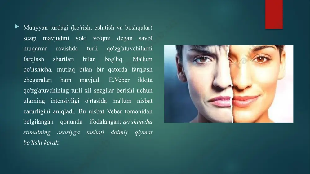 psixofizika fanini shakllanishida e.veber va t.fexner tadqiqotlarining oʻrni - Page 5