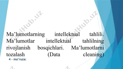 ma’lumotlar intellektual tahlili — PPTX