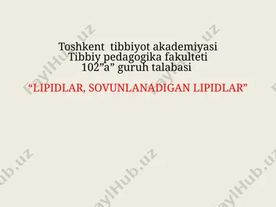 lipidlar — PPTX