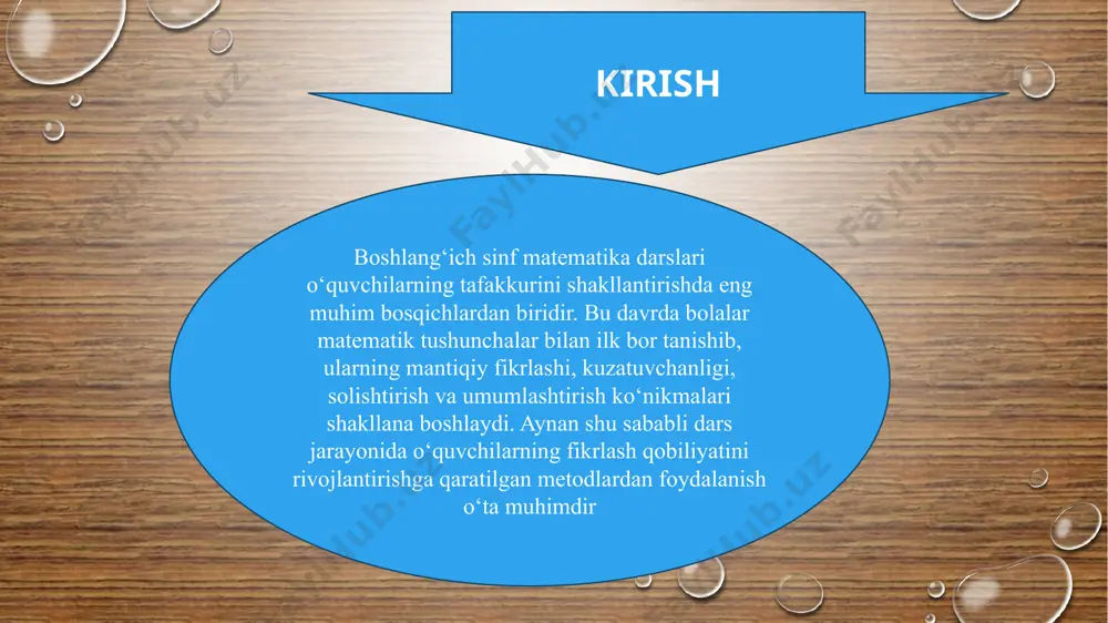 lki o‘quvchilarning mantiqiy va ijodiy fikrlashini rivojlantirish uchun eng qulay maydonlardan biridir. boshlang‘ich ta’limdan boshlab o‘quvchi matematik qonuniyatlarni o‘rganarkan, har bir amal yoki masala orqali u o‘z tafakkurini kengaytiradi, yangi bilimlarni ilg‘aydi va mustaqil xulosa chiqarishga odatlanadi. shu ma’noda matematika darslarining asosiy vazifalaridan biri – o‘quvchilarning tafakkurini faollashtirish, ularda mantiqiy fikrlashni rivojlantirish va ijodiy yondashuvni shakllantirishdan iborat. boshlang‘ich matematika kursi o‘z tuzilishi bo‘yicha o‘z ichiga olgan, arifmetik, algebraik va geometrik materialdan iborat qismlarni . boshlang‘ich matematika kursida arifmetik materialning konsentrik joylashuvi saqlanadi. ammo, amaldagi dasturda konsentrlar soni kamaytirilgan: o‘nlik, yuzlik, minglik, ko‘p xonali sonlar. shuni ham aytish kerak, material shunday katta guruhlashganki, unda o‘zaro bog‘langan tushunchalar, amallar, masalalarni qarash vaqt jihatdan yaqinlashtirilgan. arifmetik amallarning xossalari va mos hisoblash usullarini o‘rganish bilan bir vaqtda arifmetik amallar natijalari bilan komponentalari orasidagi bog‘lanishlar ochib beriladi. (masalan, agar yig‘indidan qo‘shiluvchilardan biri ayrilsa, ikkinchi qo‘shiluvchi hosil bo‘ladi.) komponentlaridan birining o‘zgarishi bilan arifmetik amallar natijalarining o‘zgarishi …
