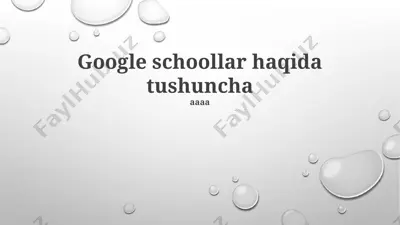 google classroom’dan samarali foydalanish — PPTX