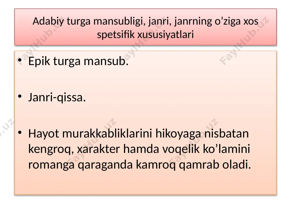 an bu yoqqa ivirsib yuribdi. o’zgacha bir vajohatda kirib kelgan zabarjad ko’pchiligining e’tiborini tortadi. odatdagi pichir-pichir, o’zaro ma’noli qarashlar. zabarjad indamay joyiga o’tib, halati cho’ntagidan ruchka oladi-da, bir varaq qog’zoga allanima yoza boshlaydi. tavsif:zabarjadning xonasi. to’rda yozuv stoli, stul. stul taqalgan devor bo’ylab shiftgacha osma kitob javonlari. bir yon devorga odmiroq gilam osilgan, ro’paradagisida- ota-onaning baxtiyor kelin-kuyovlik surati. yozuv stolining bir burchagida otaning keyinroq olingan yana bir surati jajji qasnoqqa solib qo’yilgan. xonaning berigi burchagi tikuv-bichuvga moslangan-chevarlik. burchakdagi tikroq xontaxta ustida tikuv moshinasi. dialog: -chorbog’ sotilmaydi, aya! -sotilmaydi?! nega? -u-mulk! buvamdan , dadamdan qolgan mulk!uni har kimga sotib bo’lmas ekan. ammam aytdilar. qaydam, balki butunlay sotilmas. sababini yaqin orada bilasiz. -tavba-a! -”er kishi yer sotmas, yer sotgan –er sanalmas”. eshitganmisiz? -buniyam ammajoning aytgandir? - yo’q azamatning dadasi aytgan. asar syujet kompozitsiyasi. syujet- badiiy shaklning eng muhim elementlaridan biri bo’lib, badiiy asardagi bir-biriga uzviy bog’liq kechadigan qahramonlarning xatti-harakatlaridan tarkib topuvchi voqealar …