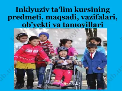 inklyuziv ta'lim kursi — PPTX