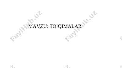 to’qimalar taqdimoti — PPTX