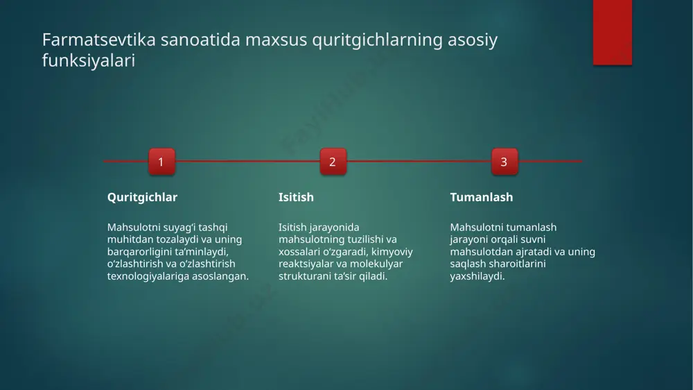 ri uchun asosiy qadamdir. 2 kapsyulirovka texnologiyasi kapsyulirovka texnologiyasi farmatsevtika sanoatida o'z o'ziga xos o'rniga ega. mahsulotni saqlash va iste'mol qulayligini oshiradi va sifatini saqlab qoladi. 3 aerosol tekshirish usullari aerosol tekshirish usullari farmatsevtika sanoatida mahsulot samaradorligini oshirishda muhim ahamiyatga ega. bu usullar mahsulotni tezroq va ishonchli tekshirish imkonini beradi. 4 mahsulot almashish texnologiyalari mahsulot almashish texnologiyalari farmatsevtika sanoatida mahsulotning o'zaro almashishini oshirishda muhim rol o'ynaydi. bu texnologiyalar mahsulotlarning qulay va samarali almashishini ta'minlaydi. quritgichlarning mahsulot barqarorligi bo'yicha roli quritgichlar mahsulotlar barqarorligiga katta ahamiyatga ega. ular, farmatsevtika sanoatida mahsulotlarni saqlash va doimiylikni oshirishda muhim rol o'ynaydi. quritgichlar, mahsulotlar tuzilishi va xossalari bilan bog'liqdir. photo by priscilla du preez 🇨🇦 on unsplash oʻzbekiston farmatsevtika sohasida quritgichlar va inobatlar 1 farmatsevtika sohasida quritgichlar - oʻzbekiston farmatsevtika sohasidagi quritgichlar, mahsulotlarni saqlash va barqarorlikni oshirishda katta roʻl oʻynaydi. 2 inobatlar - farmatsevtika sohasidagi inobatlar, yangi texnologiyalar va tadqiqotlar orqali mahsulotlar va texnologiyalar sohasini rivojlantirishga …