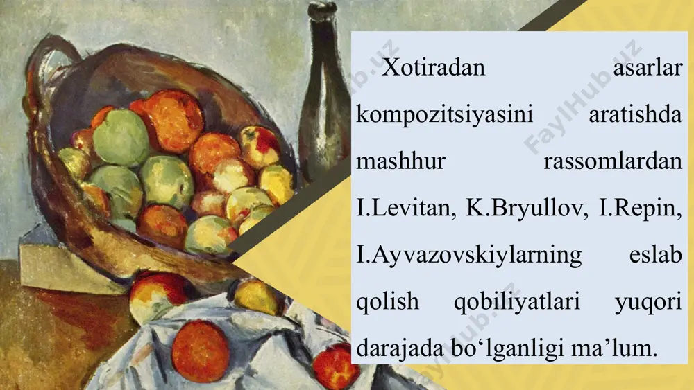 xotiradan naturmort kompozitsiyasini ishlash 5 - sinf - Page 2