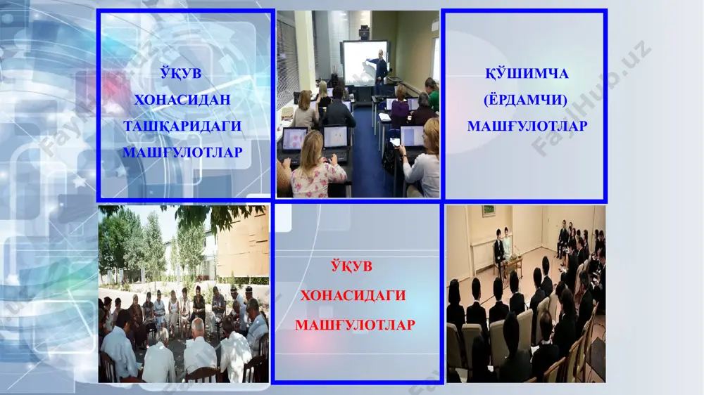 акллантириш кейсларнинг турлари асосий турлари муаммонинг ечими ва қарорларни таҳлил қилишга йўналтирилган кейслар қарор ёки яхлит муаммони ифодаловчи кейслар талаба фаолиятини таҳлил қилиш ва баҳолаш имкониятини берувчи кейслар мураккаб кейснинг таркибий тузилмаси: 1. педагогик аннотация. 2. кириш. 3. кейс (муаммо)нинг баёни. 4. кейс (муаммо)ни ечиш юзасидан топшириқ (ёки савол)лар. 5. фойдаланиш учун адабиётлар рўйхати. 6. методик кўрсатмалар. 7. кейсни ечиш жараёни (таҳлил ва ечим вариантларини илгари суриш, вариантлар мақбуллигини текшириш). 8. кейс ечими бўйича тақдимотни ташкил этиш. 9. кейс ечимини таҳлил қилиш. 10. ўқитувчи (кейсолог)нинг ечими мини кейсларнинг таркибий тузилмаси: 1. кейс (муаммо)нинг баёни. 2. кейс (муаммо)ни ечиш юзасидан топшириқ (ёки савол)лар. 3. фойдаланиш учун адабиётлар рўйхати. 4. методик кўрсатмалар. 5. кейсни ечиш жараёни (таҳлил ва ечим вариантларини илгари суриш, вариантлар мақбуллигини текшириш). 6. кейс ечими бўйича тақдимотни ташкил этиш. 7. кейс ечимини таҳлил қилиш. 8. ўқитувчи (кейсолог)нинг ечими кейслар саволли ва топшириқли бўлади: агар кейс саволли-кейс бўлса, у ҳолда …