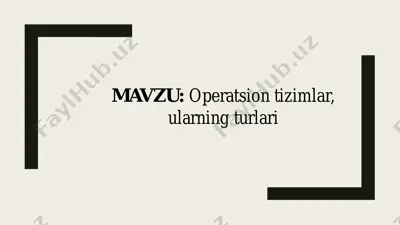 operatsion tizimlar — PDF