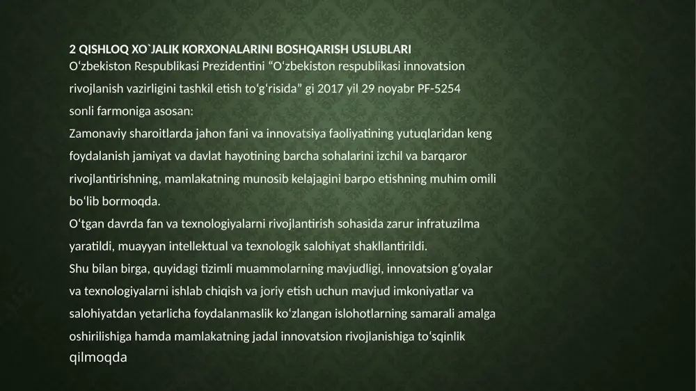 qishloq xo’jaligi ishlab chiqarishini raqamlashtirish va uning iqtisodiy samaradorligi - Page 5